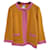 Chanel Orange Cashmere W/Chanel CC Logo Buttons & Pink Trim  Cardigan Sz.38 Multiple colors  ref.803938