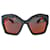 Gucci occhiali da sole sfilata di moda Nero Arancione Plastica  ref.804393