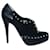 Christian Louboutin Black Suede Studded Suede Heels Leather  ref.804547