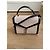 Saint Laurent Cassandra Borsa a spalla in Tela di cotone e Pelle nera - vista 16