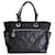 Chanel shopping bag Paris-Biarritz Black Leather Cloth  ref.804797