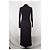 Donna Karan Blaues Maxikleid mit langen Ärmeln und Reißverschluss vorne 6 - Ansicht 2
