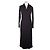 Donna Karan Blaues Maxikleid mit langen Ärmeln und Reißverschluss vorne 6 - Ansicht 9