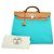 Hermès Herbag Tela Blu e Marrone Zip MM - vista 12