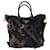 Prada nylon shoulder bag with velvet applications Black Cloth  ref.806007