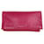 Saint Laurent maxi clutch bag in fuchsia leather with golden metal inserts Pink  ref.806026