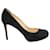 Christian Louboutin Round Toe Suede Pumps Black Leather  ref.806565