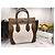 Bolsa de mão Céline Luggage mini couro branco caqui azul escuro - vista 11