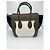 Bolsa de mão Céline Luggage mini couro branco caqui azul escuro - vista 19