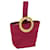 Céline CELINE Logo Beutel Nylon Rot Rosa Auth 36350 Pink  ref.807757