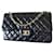 Timeless Chanel Classic lined flap bag Black Leather  ref.807837