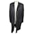 Hermès MANTEAU HERMES LONG DOUBLE EN CUIR D'AGNEAU NOIRBLACK LEATHER COAT JACKET  ref.808073
