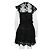 Anna Sui Vestido hasta la rodilla de encaje negro con vestido interior - vista 2
