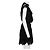 Anna Sui Vestido hasta la rodilla de encaje negro con vestido interior - vista 3