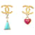 Chanel Earrings Golden Metallic  ref.808635