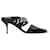 Alexander Mcqueen Sandals in Black/Silver Leather  ref.809017