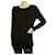 Burberry Brit Black Lana merino lavorata a maglia mini abito lungo o top lungo taglia L Nero  ref.809827