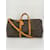 Bandouliere Louis Vuitton Keepall in tela rivestita marrone 60  ref.816003