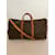 Bandouliere Louis Vuitton Keepall in tela rivestita marrone 60  ref.816228