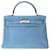 Hermès Kelly Blue Leather  ref.817178