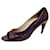 Zapatos de tacón peep toe de charol en violeta de Prada Morado oscuro  ref.817185