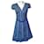 MARC JACOBS BRANDEBOURGS SPRING DRESS DRESS RUFFLES TULLE T UK 6 or 36/38 Blue Cotton  ref.817347