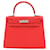 Hermès Kelly Red Leather  ref.817987