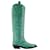 Western Boots - Ganni - Green - Leather  ref.818240