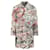 Burberry Keats Doodle Print Single-Breasted Coat White Cotton  ref.818519