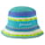 Bonnet au Crochet - Ganni - Curaçao Bleu - Coton Toile  ref.818725