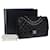 Bolsa Chanel Timeless Jumbo com aba forrada em couro de cordeiro acolchoado preto  ref.818841
