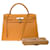 Hermès Kelly handbag 32 saddler leather shoulder strap Chamonix Gold Golden  ref.819018