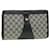 GUCCI Sherry Line GG Canvas Clutch Bag PVC Leather Navy Red 89 auth 36432 Navy blue  ref.819160