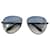 Versace Silver metal Aviator sunglasses Silvery  ref.819233