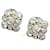 Pendientes cuadrados de diamantes Cluster Argyle Champagne de CHANEL Dorado Metal  ref.819735