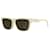 Burberry Londres B 4293 300/87 Óculos de sol branco com lentes pretas. Caixa de cordão com logotipo Plástico  ref.820053