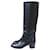 Chanel CC Logo Timeless Black Leather Boots  ref.820234