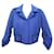 NEW VALENTINO CHAQUETA MANGAS CORTAS PLISADAS M 40 12 chaqueta de cachemir Azul Cachemira  ref.820961