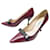 NINE PRADA SHOES PUMPS WITH KNOTS 39 BURGUNDY LEATHER PUMP SHOES Dark red  ref.821073