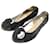 NEUF CHAUSSURES CHANEL G28492 BALLERINES CAMELIA 37.5 EN TOILE NOIRE SHOES  ref.821082