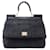 HANDBAG DOLCE & GABBANA SICILY LARGE MACRAME EMBROIDERED LACE LACED BAG Black Leather  ref.821090