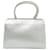 LONGCHAMP SILVER LEATHER HAND BAG SILVER LEATHER HAND BAG Silvery  ref.821095