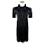 Louis Vuitton Vestidos Negro Azul Seda  ref.821801