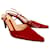 Gucci - Scarpin - Slingback-Pumps mit mittlerem Absatz Rot Lackleder  ref.821952