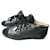Sneakers CHANEL Tennis "Perforated" T in pelle38 IT / NERO Ottime condizioni  ref.821965