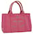 PRADA Canapa PM Hand Bag Canvas 2way Pink Auth th3365 Cloth  ref.822029