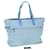 CHANEL New travel line Tote Bag Canvas Bleu Clair CC Auth ac1905 Toile  ref.822307