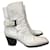 CHANEL  Ankle boots T.eu 37 Leather White  ref.822599
