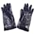 Gucci Talla de guantes florales de encaje de viscosa de tul negro 6.5 S  ref.823076