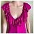 Diane Von Furstenberg DvF Vintage Baila Kleid mit Rüschen Pink Fuschia - Ansicht 3